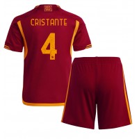 Fotbalové Dres AS Roma Bryan Cristante #4 Dětské Domácí 2023-24 Krátký Rukáv (+ trenýrky)